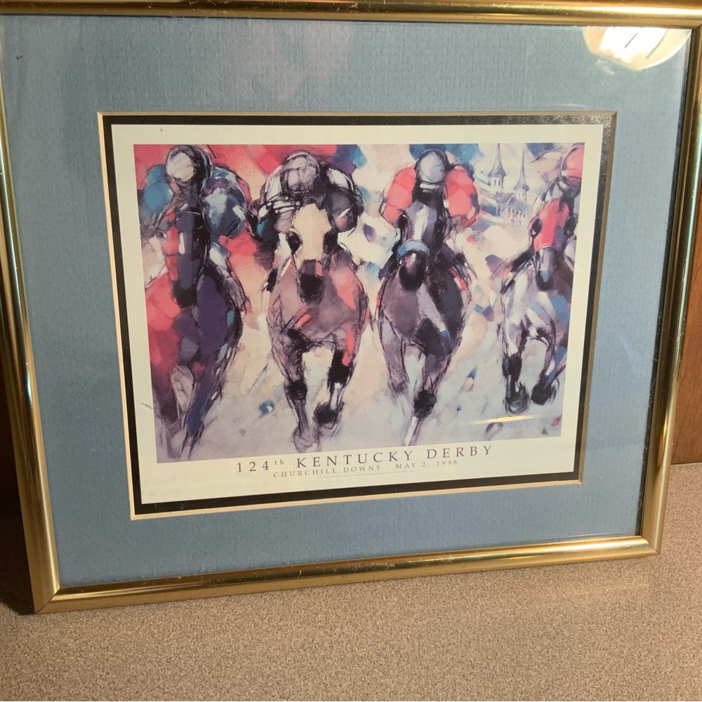 Kentucky derby 124 framed print